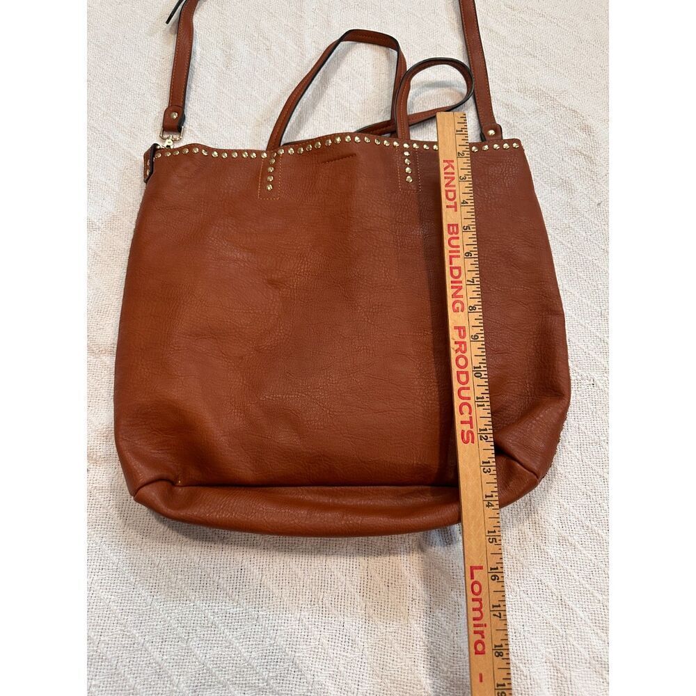 Stitch Fix Vegan Leather Bucket Bag Brown - Picture 6 of 9